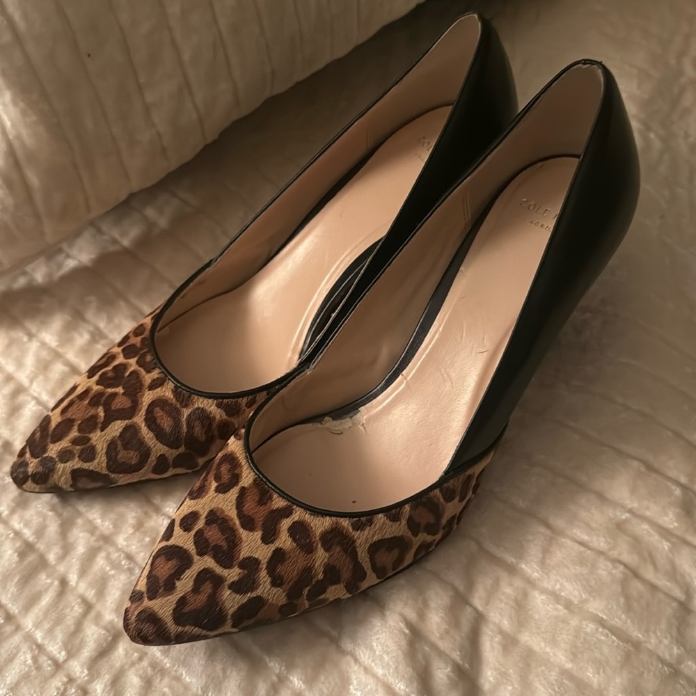 Cole Haan Kyle Leopard Print Pump Size 8.5B